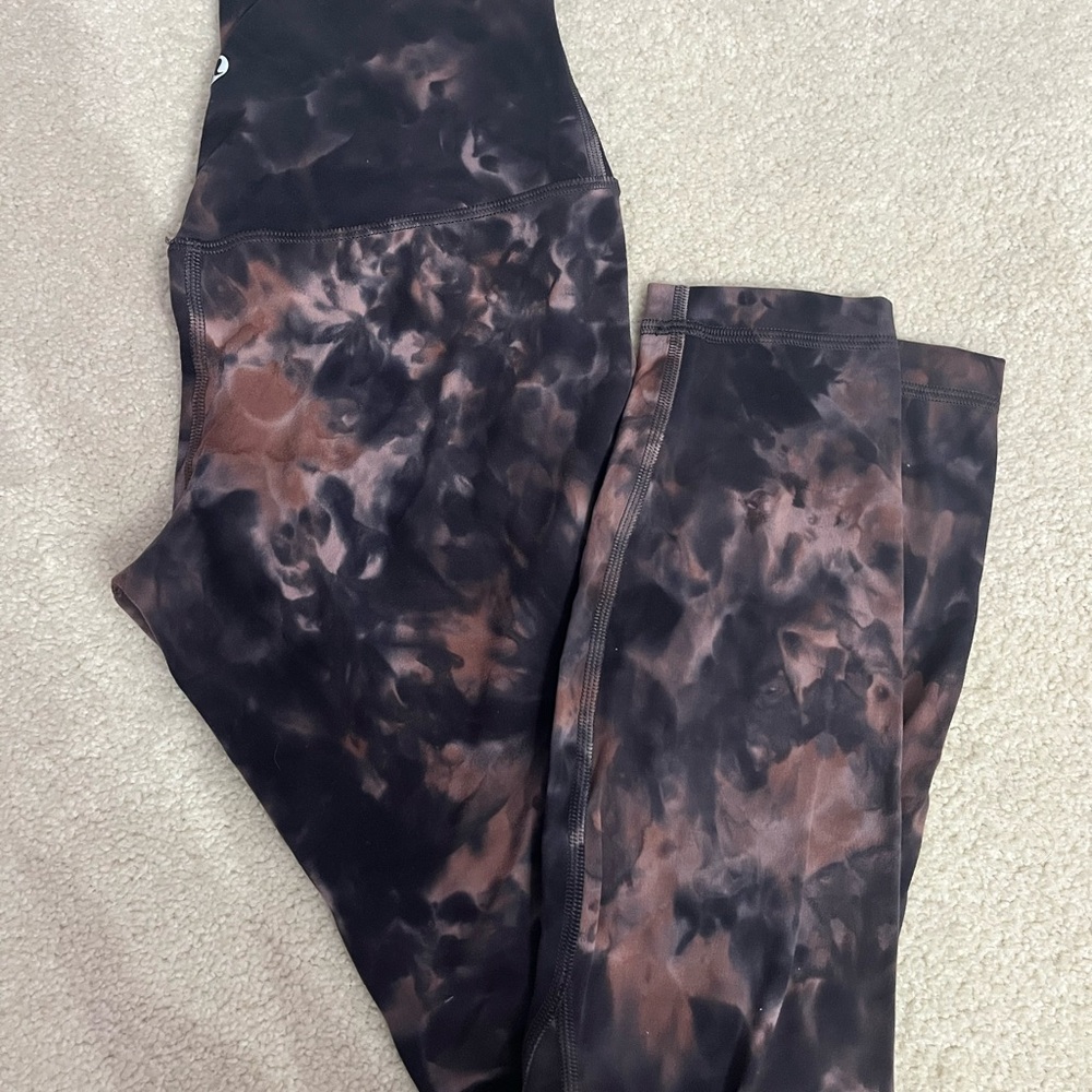 lululemon athletica navy and brown tie dye Align Leggings